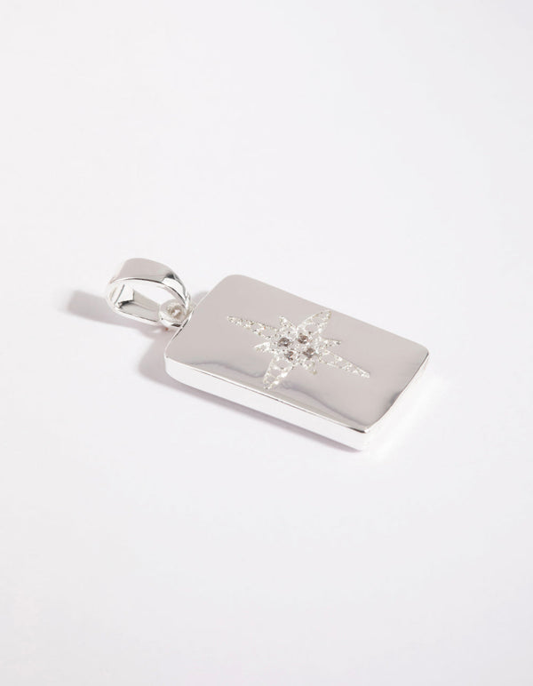 Silver Plated Cubic Zirconia Celestial Charm