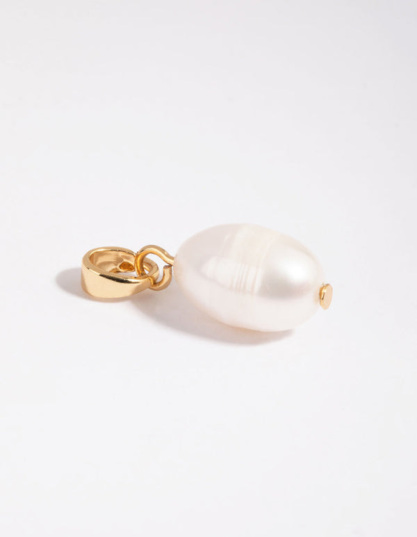 Gold Plated Freshwater Pearl Charm