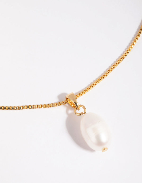 Gold Plated Freshwater Pearl Charm