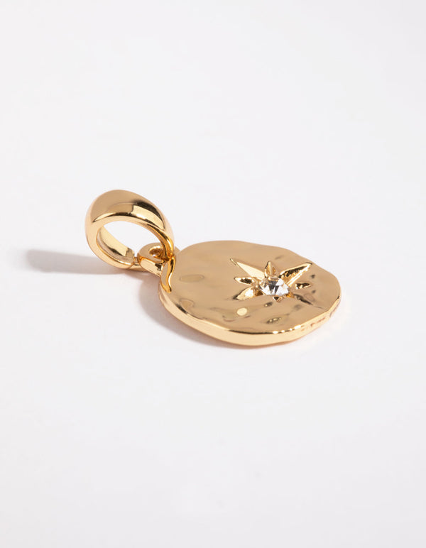 Gold Plated Molten Celestial Charm