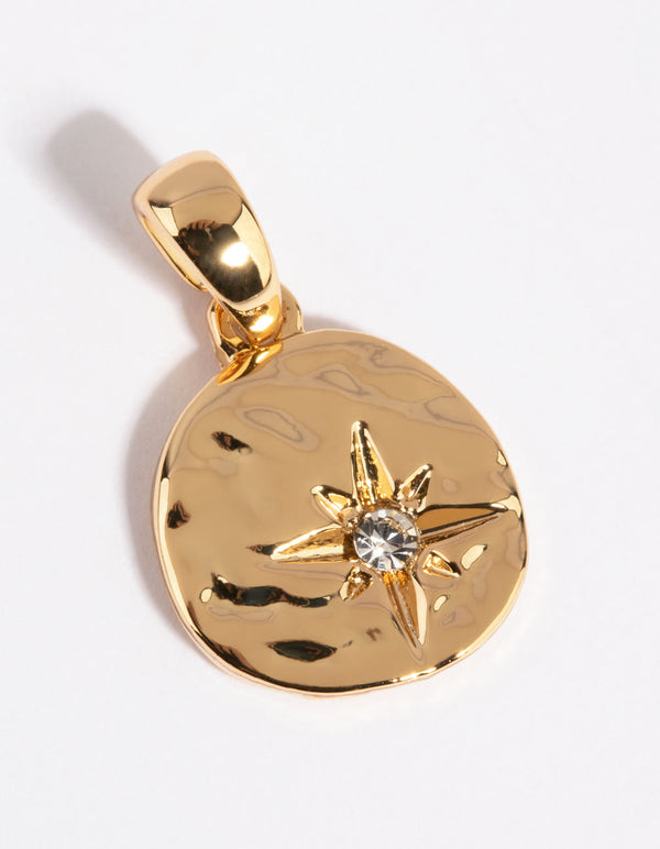 Gold Plated Molten Celestial Charm