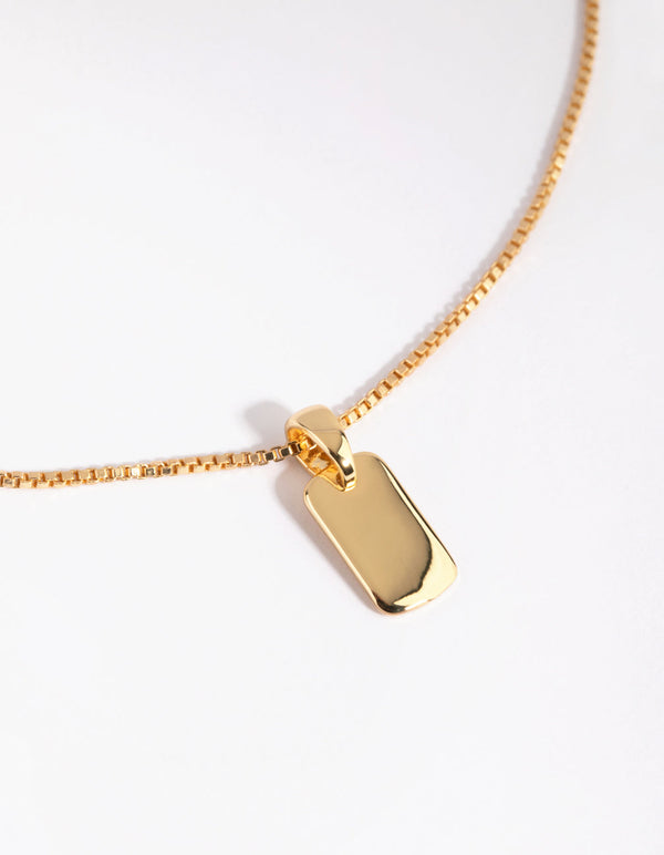 Gold Plated Mini Tag Charm