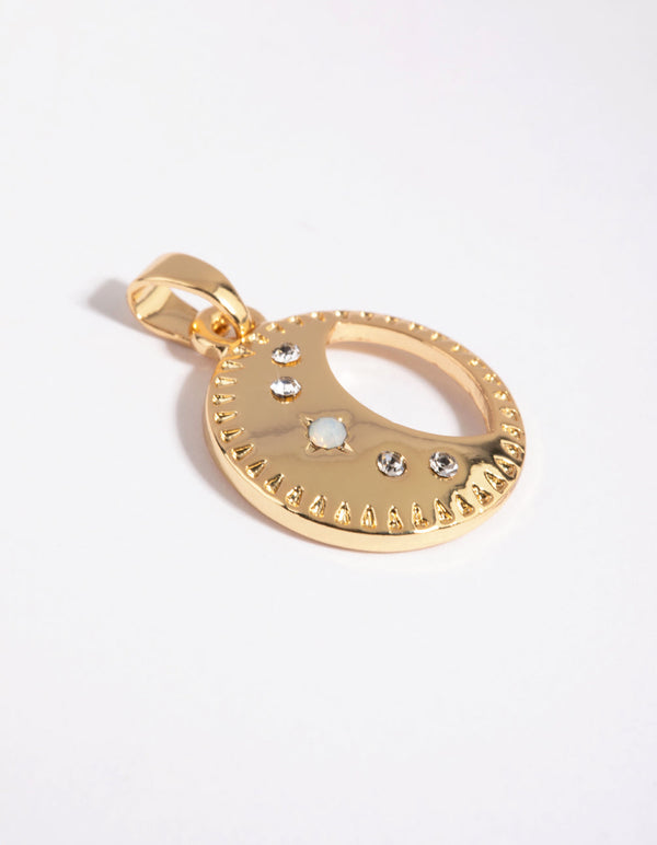 Gold Plated Diamante Celestial Charm