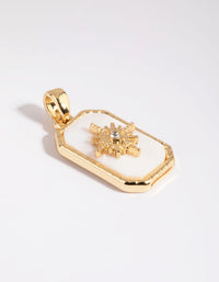 Gold Plated Shell Inlay Charm - link has visual effect only