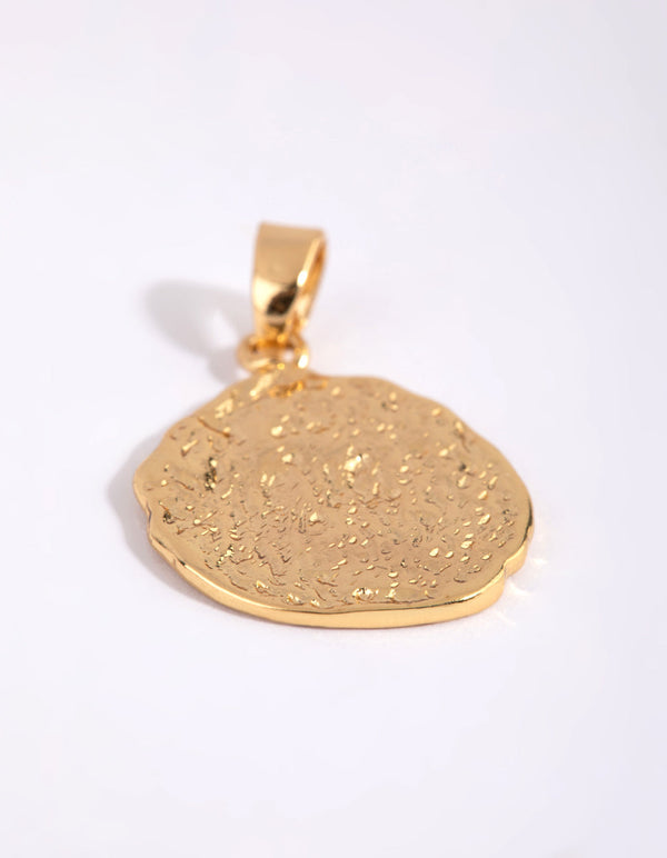 Gold Plated Molten Disc Charm