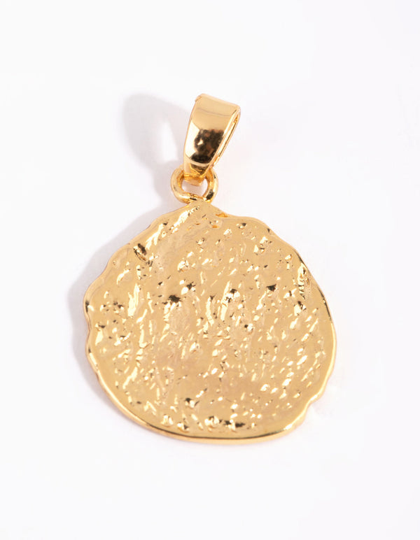Gold Plated Molten Disc Charm