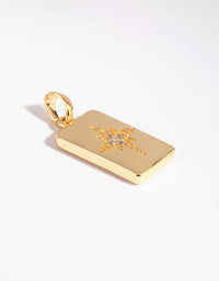 Gold Plated Cubic Zirconia Celestial Charm - link has visual effect only