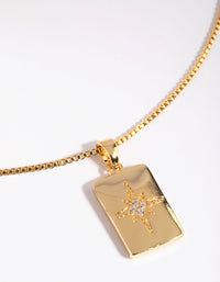 Gold Plated Cubic Zirconia Celestial Charm - link has visual effect only