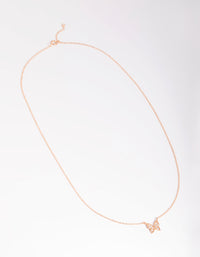 Rose Gold Plated Sterling Silver Butterfly Necklace - link has visual effect only