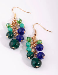 Gold Cluster Drop Earrings - link has visual effect only