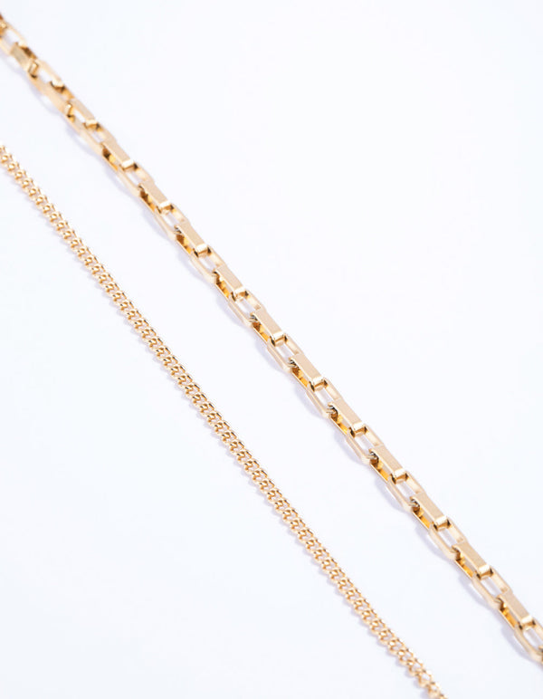 Gold Plated Surgical Steel Star Necklace Set