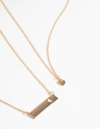 Gold Heart Necklace Set - link has visual effect only