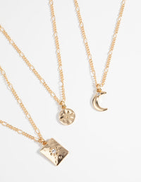 Gold Celestial Diamante Necklace Set - link has visual effect only