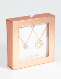 Gold Heart Necklace Set - link has visual effect only
