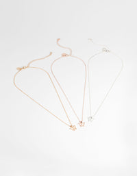 Mixed Metal Butterfly Necklace Pack - link has visual effect only