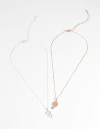 Mixed Metal Best Friend Necklace Set - link has visual effect only