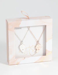 Mixed Metal Best Friend Necklace Set - link has visual effect only