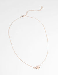 Rose Gold Dainty Heart Necklace Set - link has visual effect only