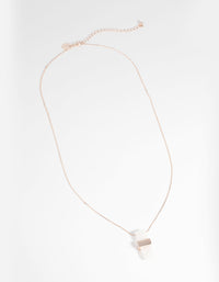 Rose Gold Rectangular Shard Necklace - link has visual effect only