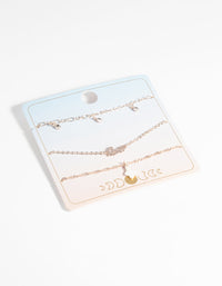 Rose Gold Butterfly Bracelet Set - link has visual effect only