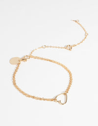 Gold Dainty Heart Bracelet and Anklet - link has visual effect only