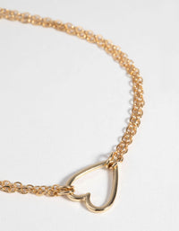 Gold Dainty Heart Bracelet and Anklet - link has visual effect only