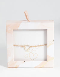 Gold Dainty Heart Bracelet and Anklet - link has visual effect only