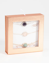 Mixed Metal Semi-Precious Bracelet - link has visual effect only