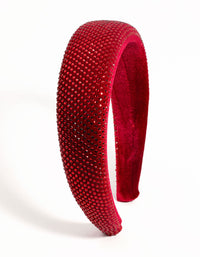 Festive Red Diamante Headband - link has visual effect only