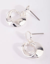 Silver Curve Drop Earrings - link has visual effect only