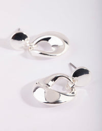 Silver Curve Drop Earrings - link has visual effect only