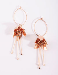 Rose Gold Mini Flower Drop Earrings - link has visual effect only