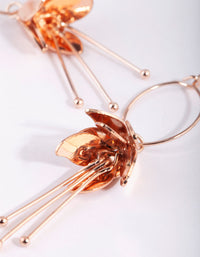 Rose Gold Mini Flower Drop Earrings - link has visual effect only