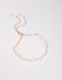 Rose Gold Pearl Toggle Bracelet - link has visual effect only