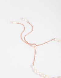 Rose Gold Pearl Toggle Bracelet - link has visual effect only