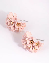 Gold Flower Cluster Hoop Earrings - link has visual effect only