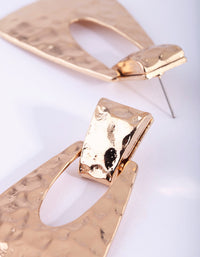 Gold Molten Trapeze Earrings - link has visual effect only