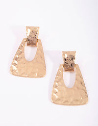 Gold Molten Trapeze Earrings - link has visual effect only