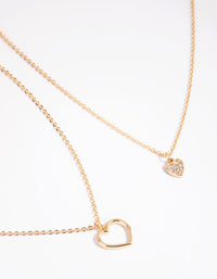 Gold Layered Heart Necklace - link has visual effect only