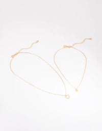 Gold Layered Heart Necklace - link has visual effect only