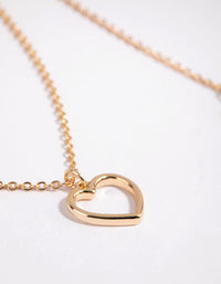 Gold Layered Heart Necklace - link has visual effect only
