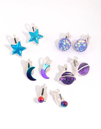 Kids Sky Clip On Earring Pack - link has visual effect only