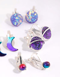 Kids Sky Clip On Earring Pack - link has visual effect only