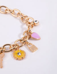 Kindersleutel tot liefde bedelarmband - link has visual effect only