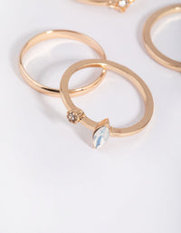 Gold Mixed Moon Ring Pack - link has visual effect only