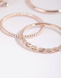 Rose Gold Cubic Zirconia Butterfly Ring Pack - link has visual effect only