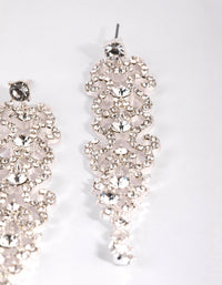 Silver Diamante Cascade Drop Earrings - link has visual effect only