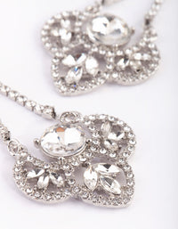 Rhodium Vintage Stone Drop Earrings - link has visual effect only