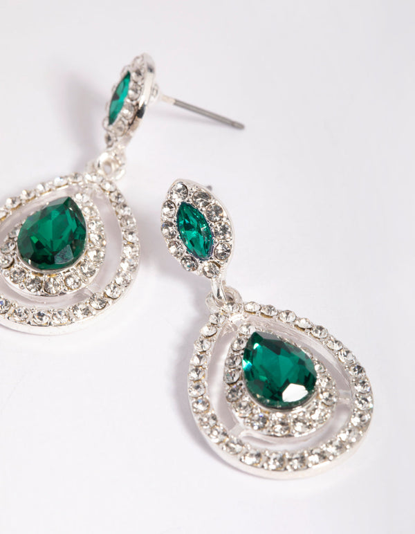 Silver Elegant Teardrop Earrings