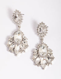 Rhodium Chandelier Drop Earrings - link has visual effect only